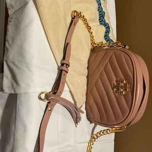 Tory Burch Kida Camera Chevron Crossbody Pink - ALMOST NEW, USED THREE TIMES